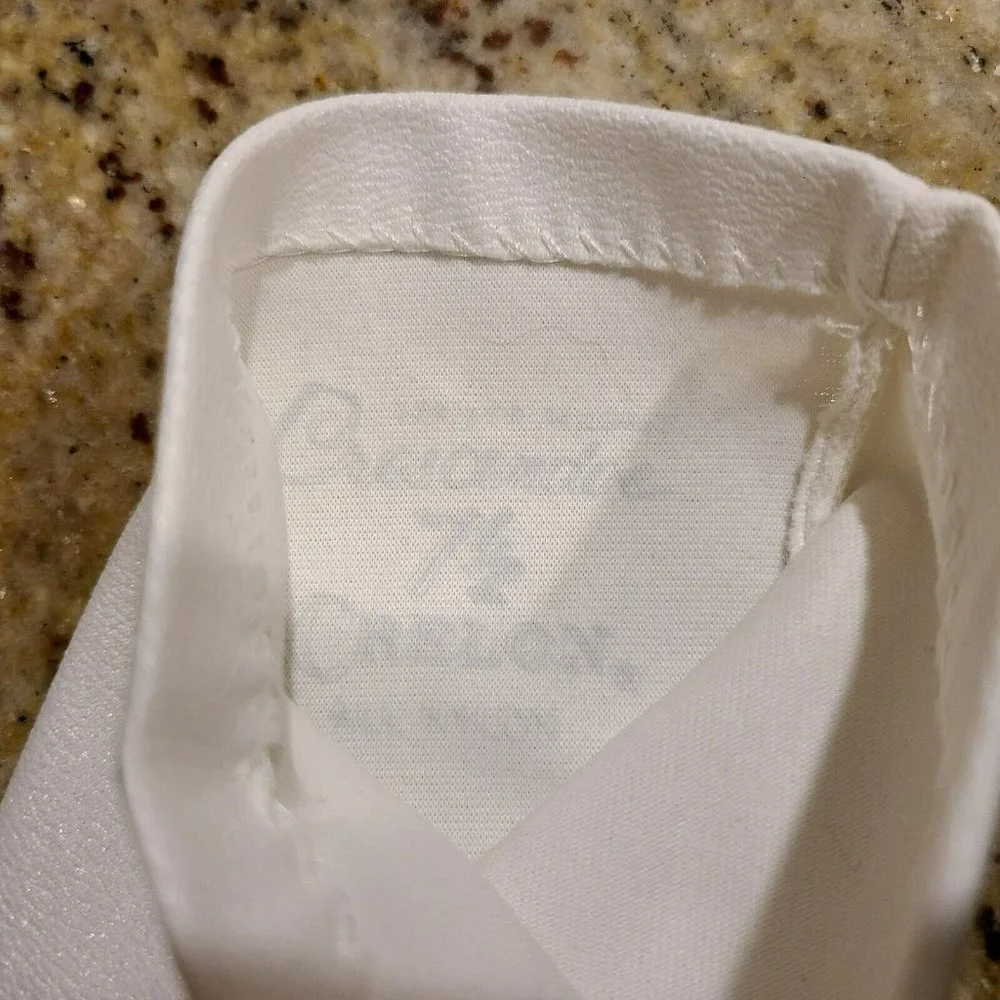Vintage White Crescendoe Crelon Nylon Gloves Size 7.5